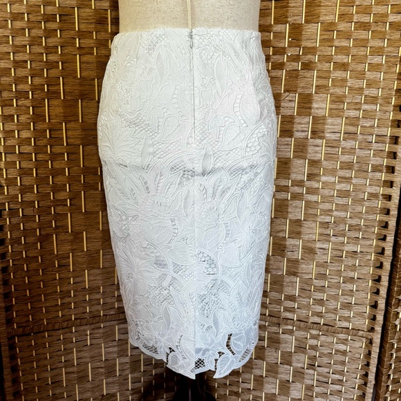 Luxe Kobi Halperin Nala white lace pencil skirt 8 - Picture 6 of 12